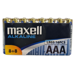 LR03  AAA Maxell Pack 16 Pilas Alcalinas