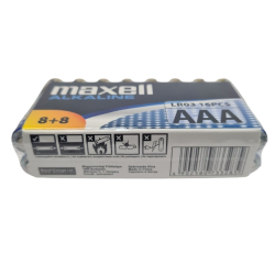 LR03  AAA Maxell Pack 16 Pilas Alcalinas